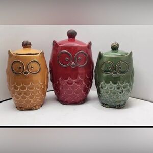 Darling Owl Trio Canister set